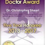 Vitals Compassionate Doctor Award 2013-2017
