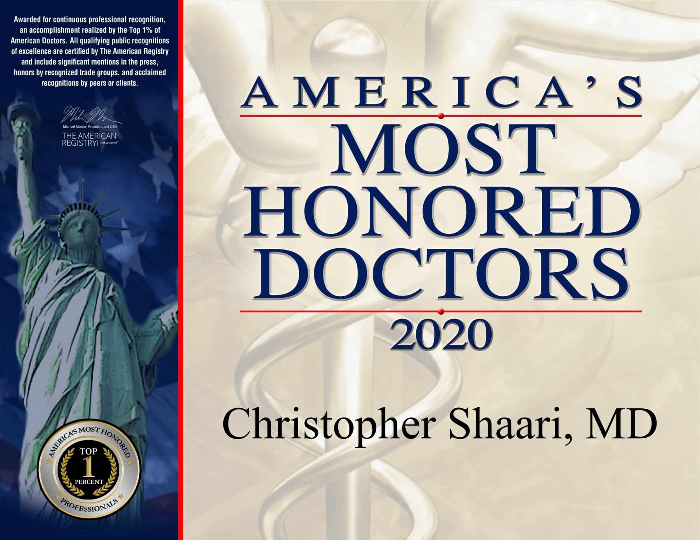 America's Most Honored Doctors 2020