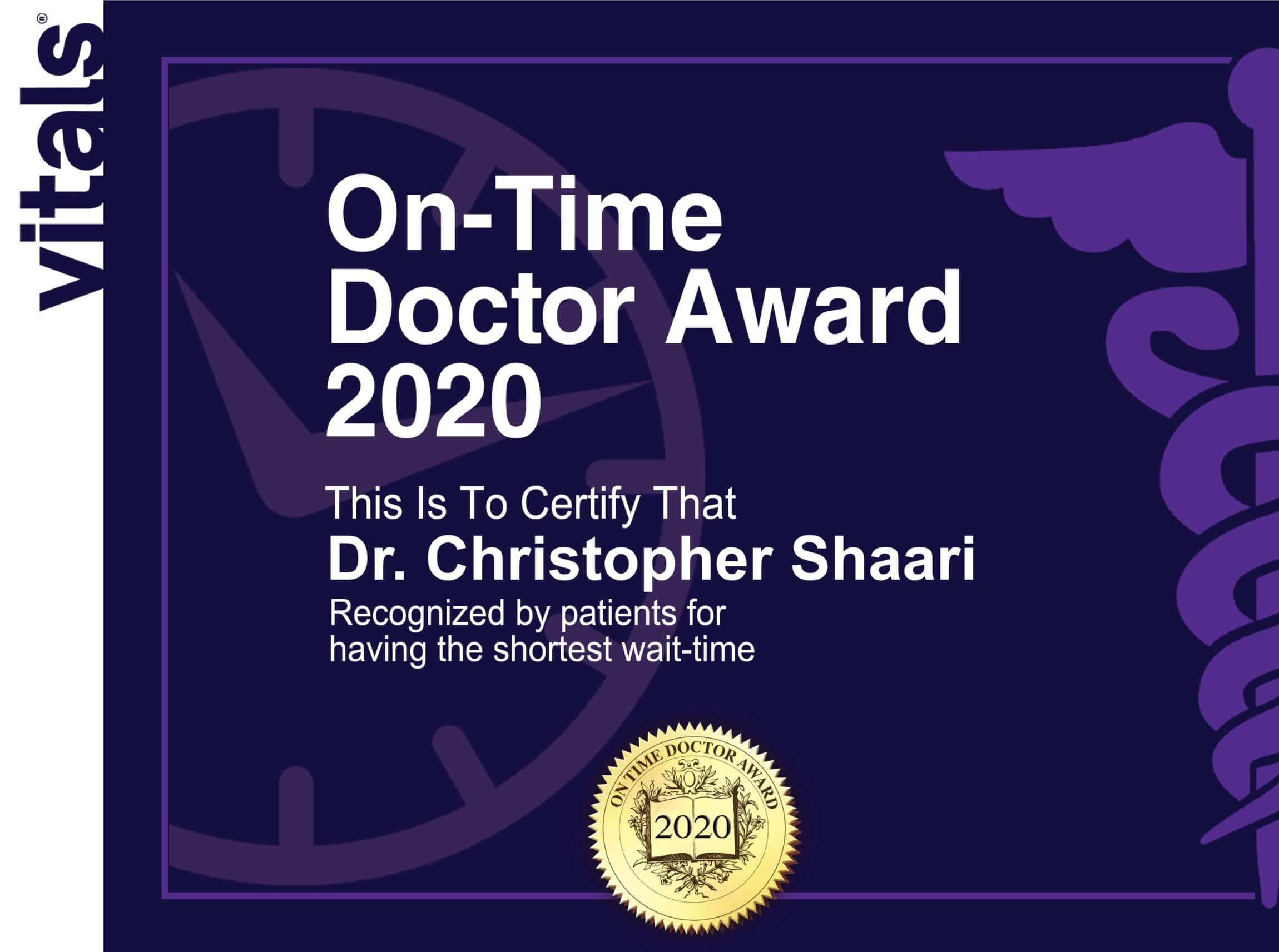On-Time Doctor Award 2020