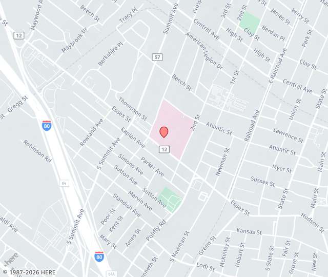 Location Map: 50 Summit Avenue Hackensack, New Jersey 07601